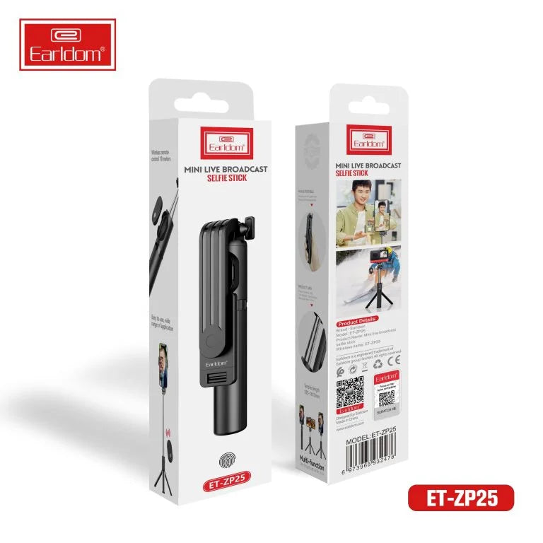 Earldom Selfie Stick with Built-in Stand ZP24 Earldom Selfie Stick with Built-in Stand ZP24